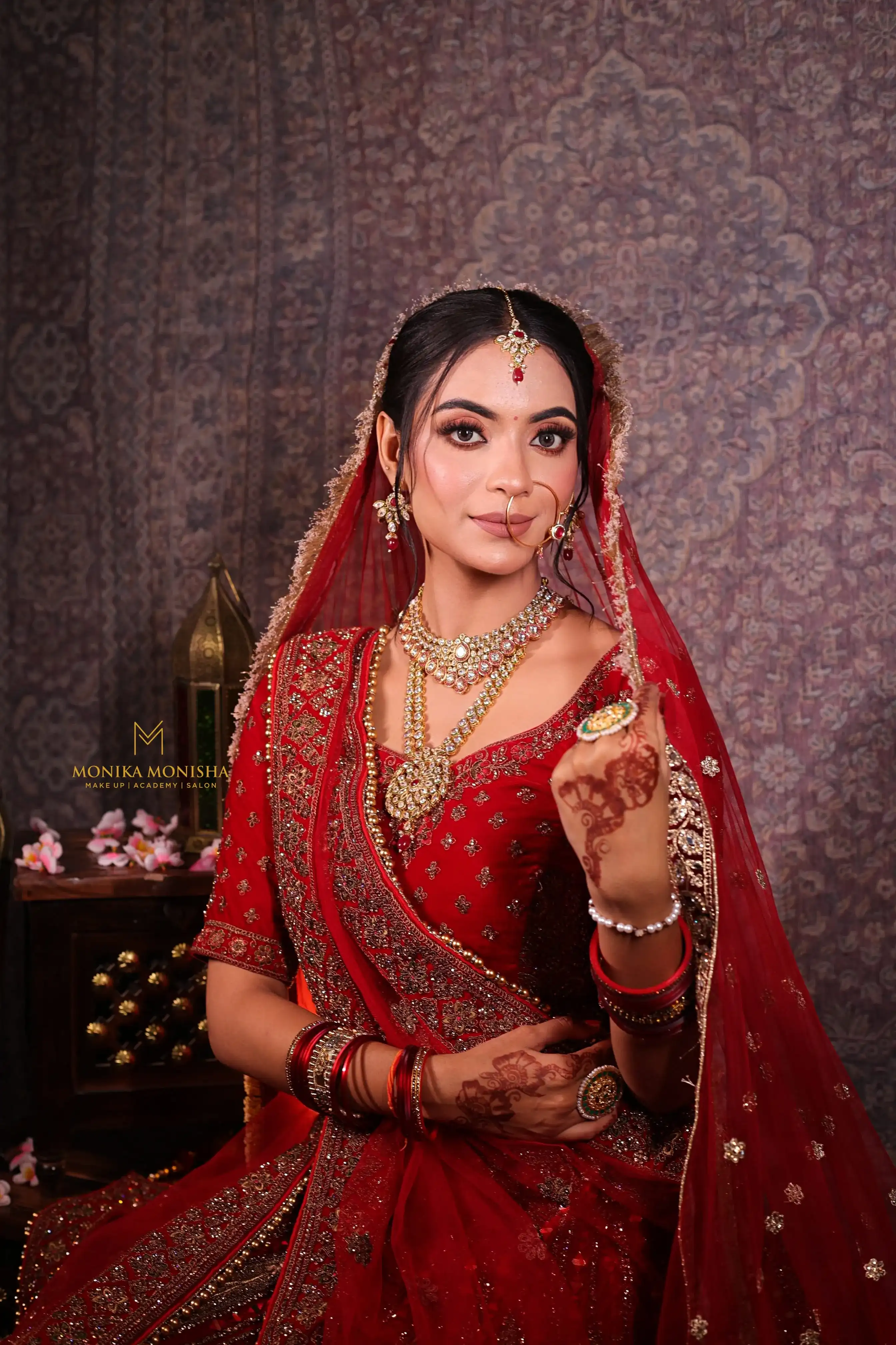 Student work from the Monika Monisha Makeup Academy course